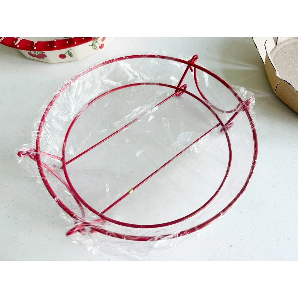 Ceramic Baking Pie Dish Temptations NEW Cherries Julilee Pie Server Wire Rack